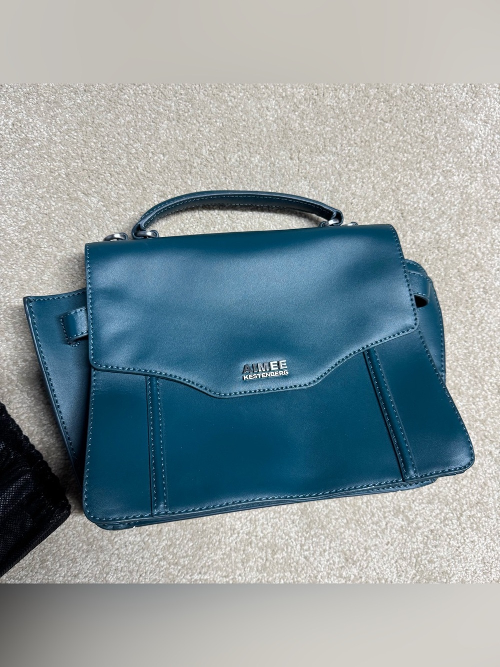 NEW Aimee Kestenberg Phoenix Blue Green Leather Crossbody Shoulder Bag Purse